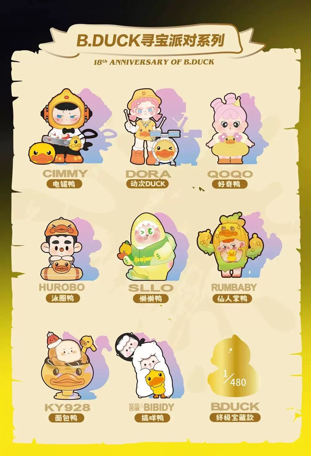 B.DUCK treasure Hunt Series Blind Box