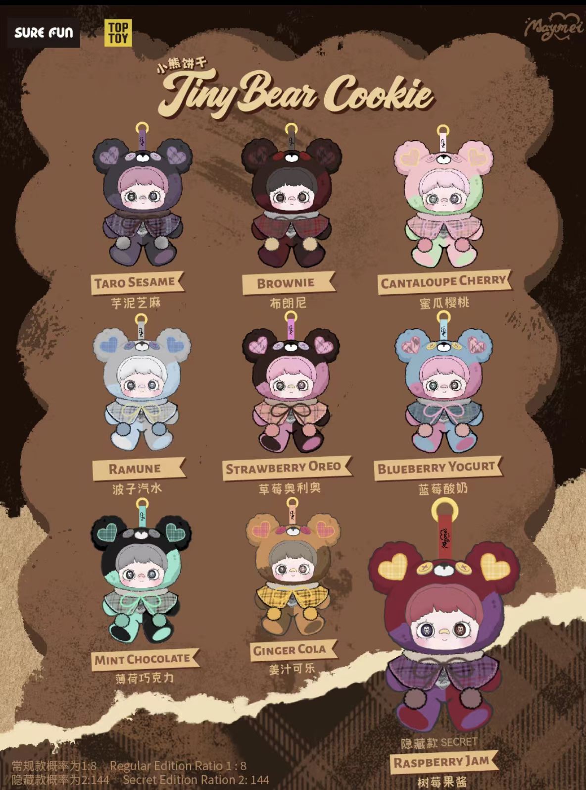 MayMei - Tiny Bear Cookie Series Plush Doll Blind Box