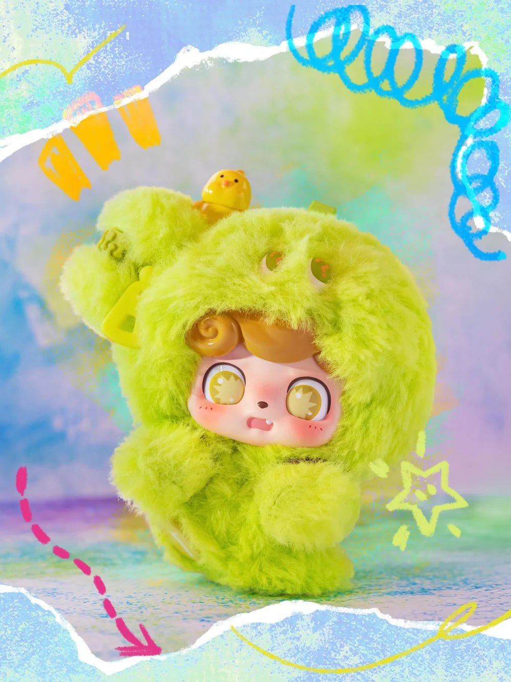 Q Kid Emotional Hairy Monsters Series Pendant Blind Box