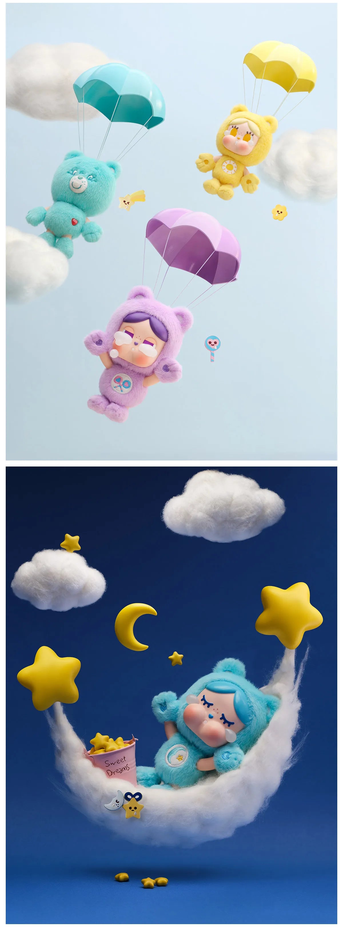 CRYBABY × Care Bears Series - Vinyl Plush Pendant Blind Box