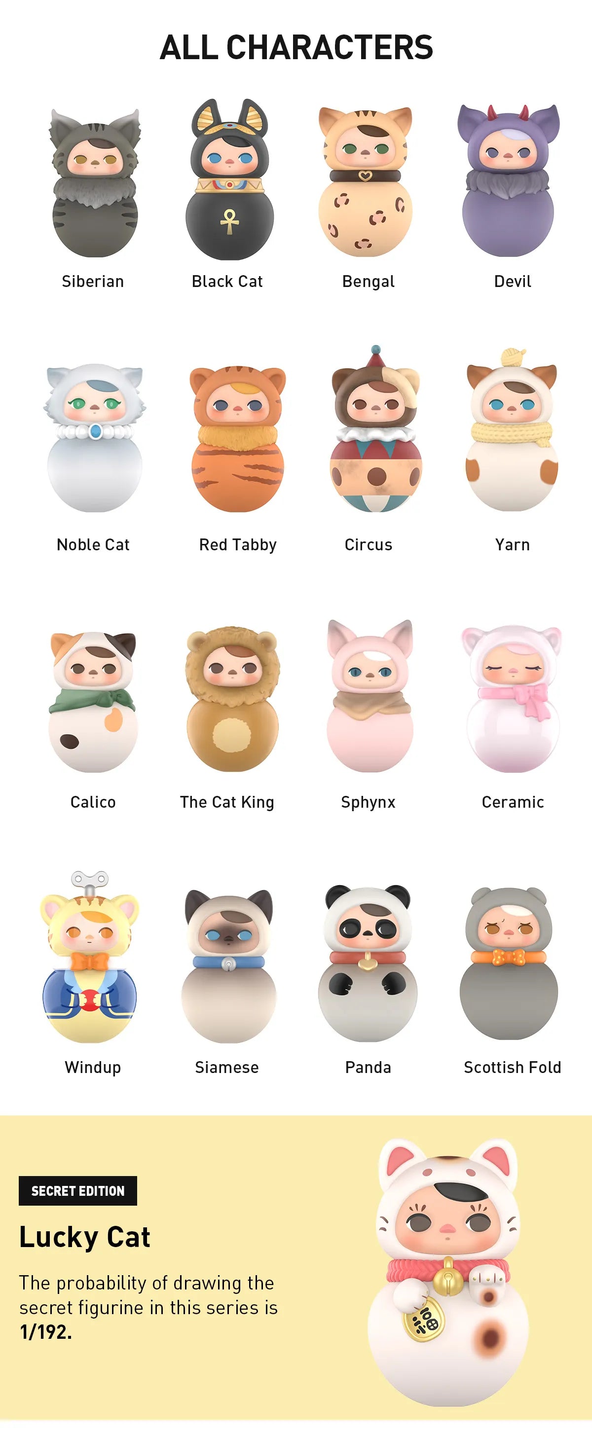 PUCKY Roly-Poly Kitty Series Figures