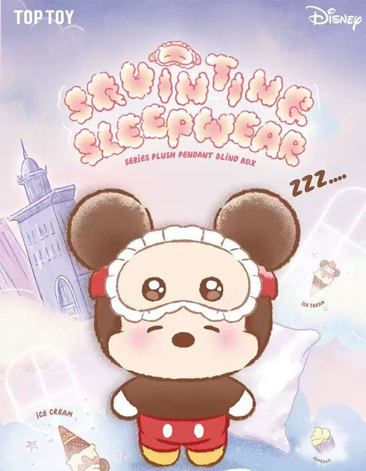 Disney Squinting Sleepwear Series Plush Pendant Blind Box