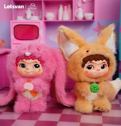 Wakuku-Fox&Bunny,Trick Or Treat Series Plush Blind Box