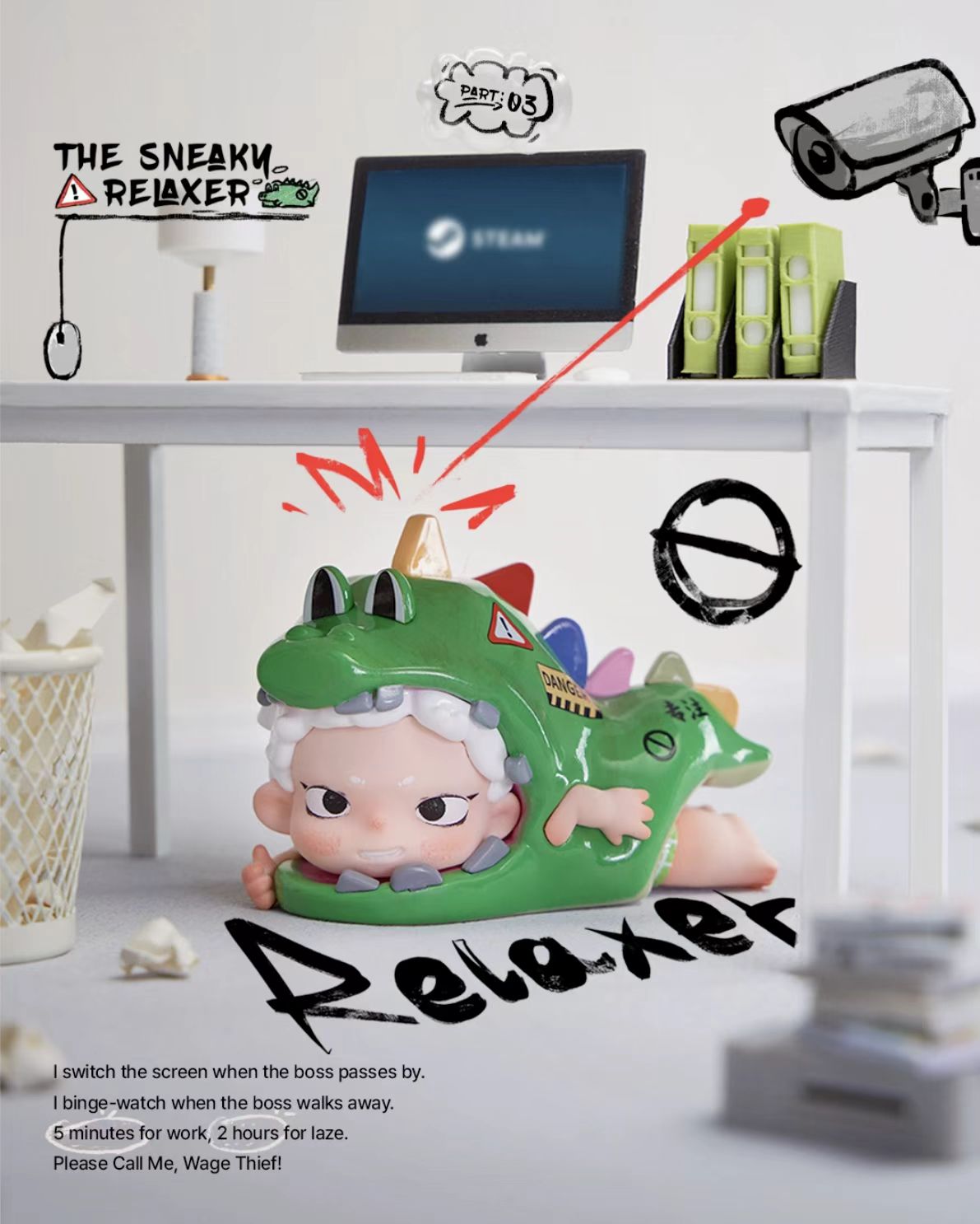 JUANJUAN-Crazy OFFICE: A Guide to the Breaking Point Series Blind Box