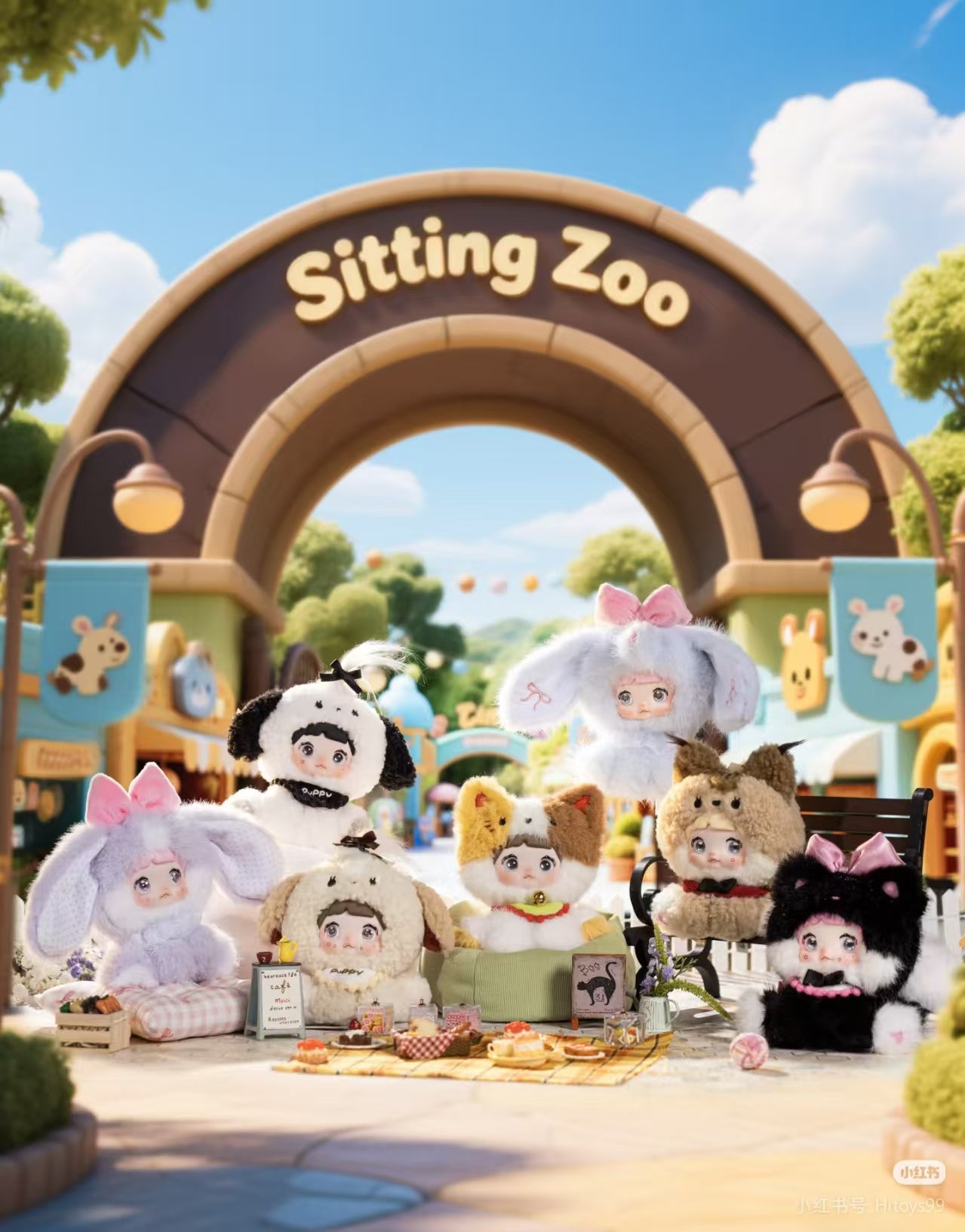 Nommi-Sitting Zoo Series Plush Blind Box