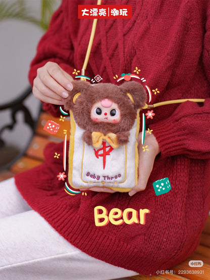 Baby Three-Mahjong Plush Blind Box for Moblie Phones
