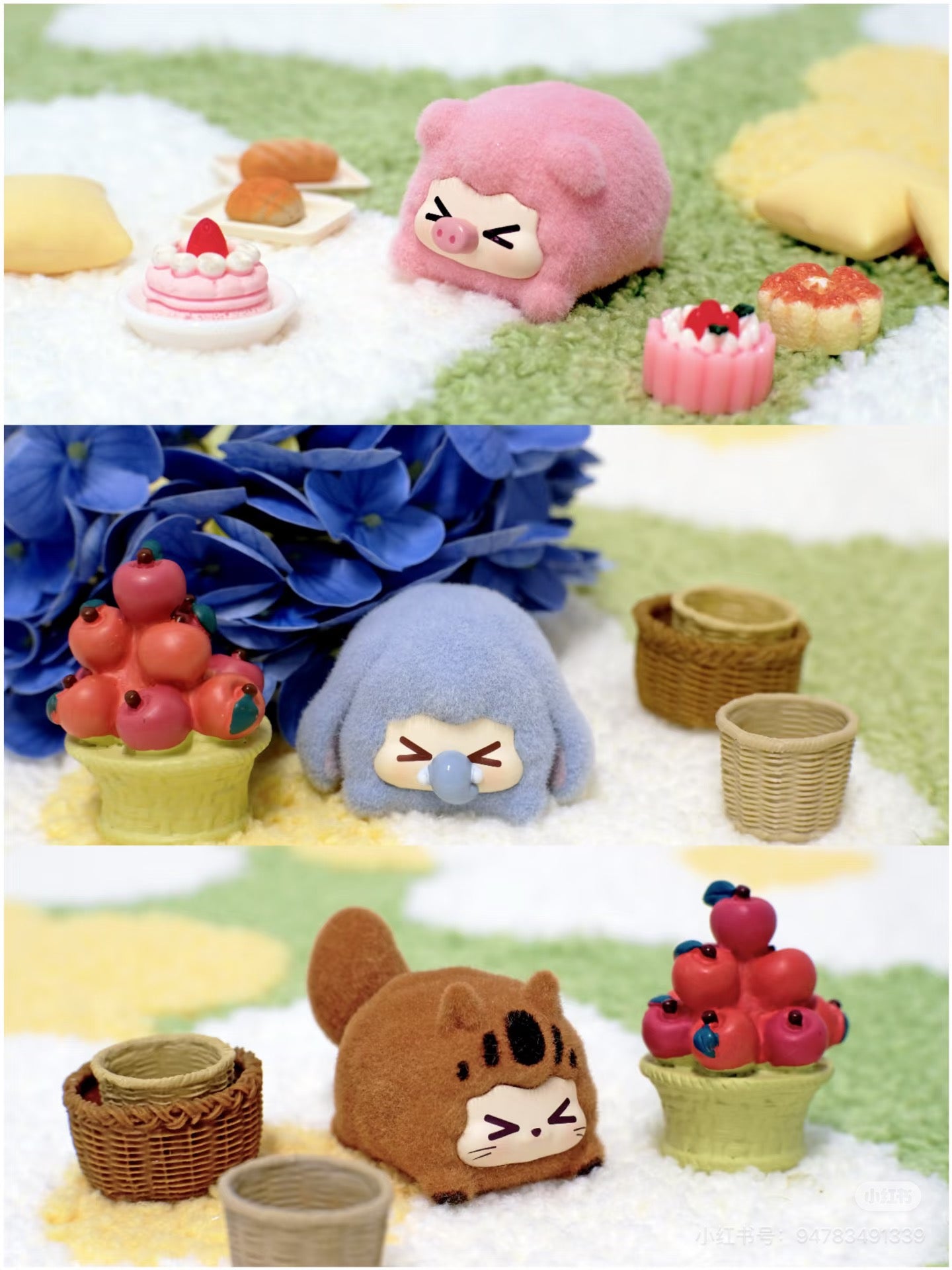 RABBIT KIKI Flocked Baby Animals Series Blind Box