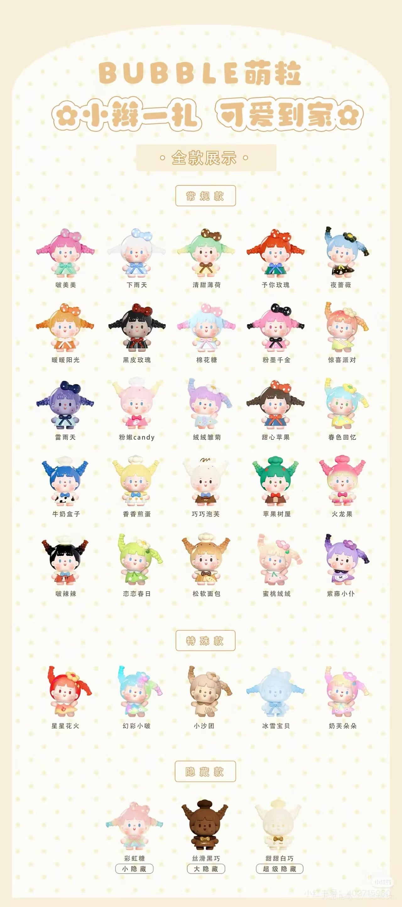 SAWY BUBBLE Beans-Ponytail Done, Cuteness Overload Series Blind Bag
