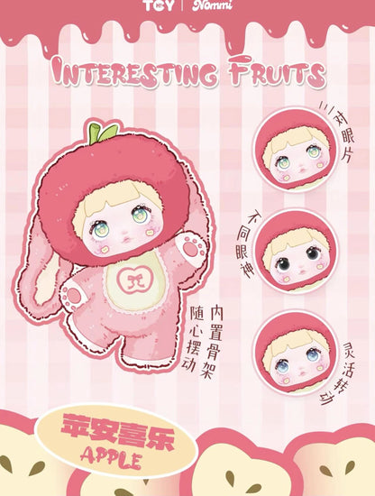 Nommi Interesting Fruit Series Blind Box – Pluche Vinyl Verzamelpop, 18 Cm, Met 6 Reguliere + 1 Verborgen Design, Voor Kinderen En Volwassenen