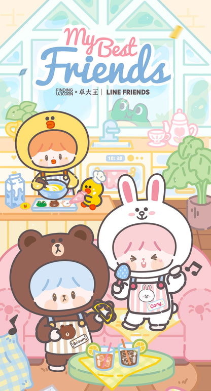 zZoton X LINE FRIENDS My Best Friends Plush Series Blind Box
